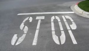 Stop road paint
