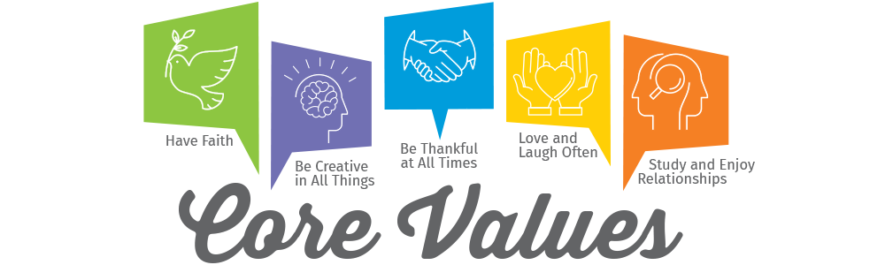 Marbury core values, have faith, be creative in all things, be thankful at all times, love and laugh often, and study and enjoy relationships
