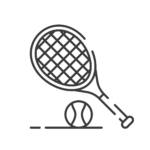 tennis racket and ball sketch