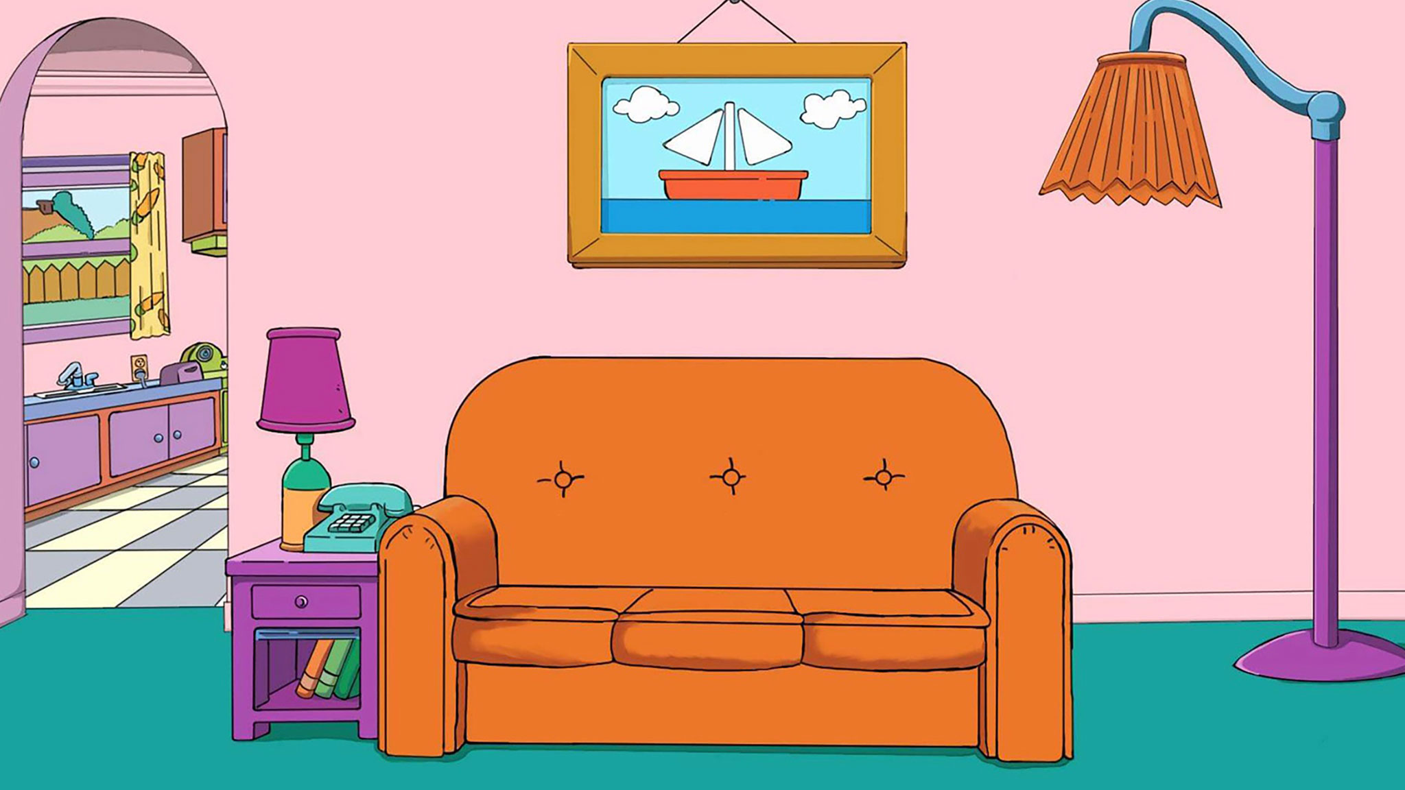 The Simpsons living room