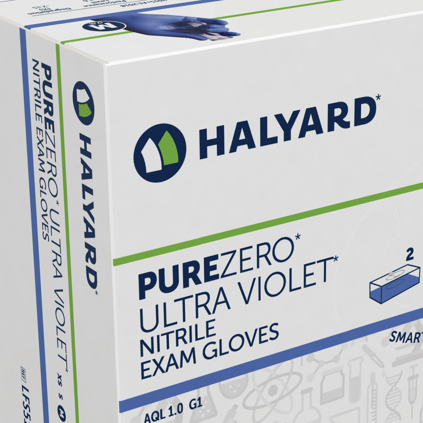 Halyard* glove box close-up